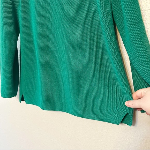 Talbots Pima Cotton Ribbed Fold Down Turtleneck Sweater Women’s Petite Large EUC - Picture 3 of 10